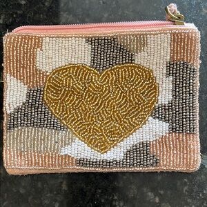 Beaded Heart Clutch